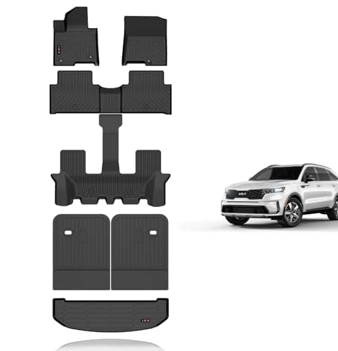 KELCSEECS Floor Mats Cargo Liner Backrest Mats for 2021 2022 2023 2024 2025 2026 Kia Sorento Hybrid20222026 Kia Sorento Plugin Hybrid Car Mats Accessories