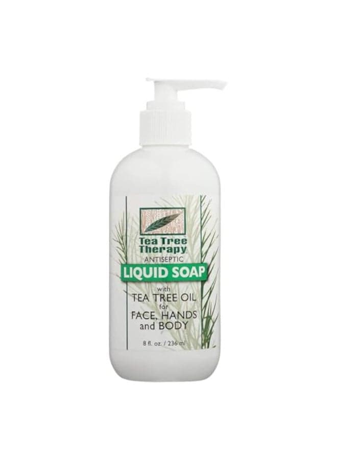 Tea Tree Therapy Antibacterial Liquid Soap with Tea Tree Oil 8Ounces Pack of 4