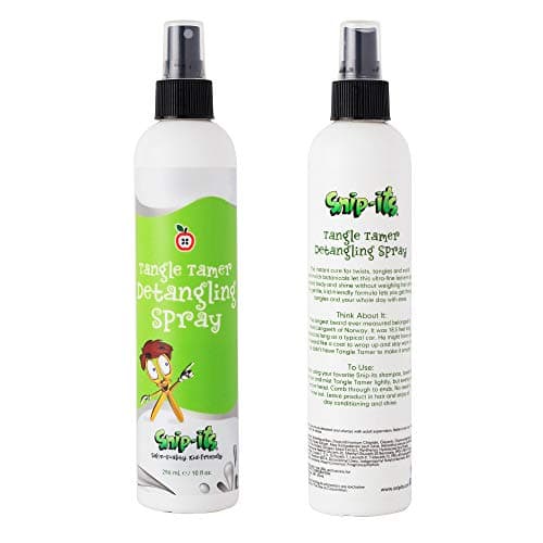 Snip-its Tangle Tamer Hair Detangler Spray for Kids 10oz | Leave-in Conditioner Spray – Curly or Straight - Anti-Static Formula - Made in USA, All-Natural Ingredients | Salon Quality. Kid Friendly.