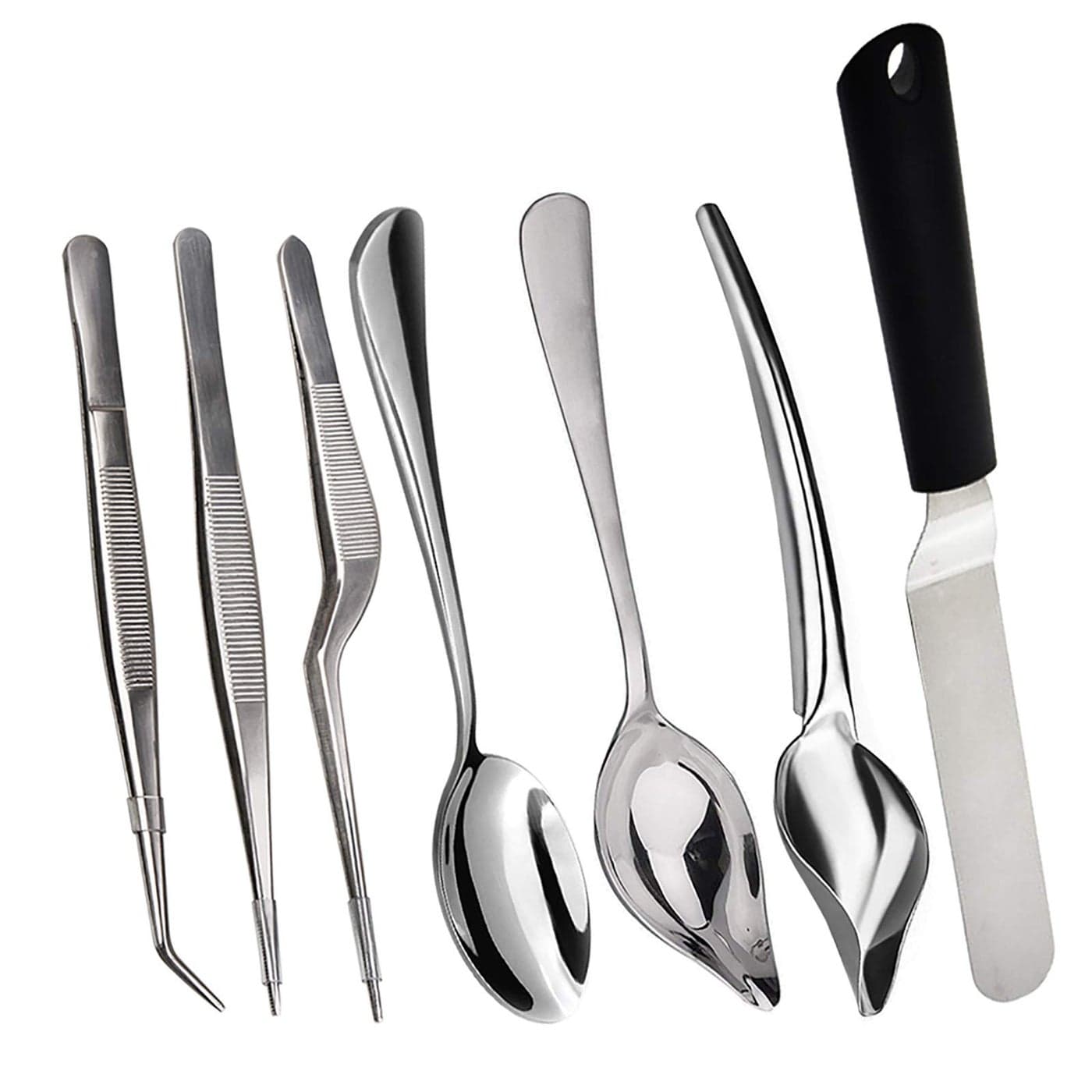 Tangoowal Culinary Specialty ToolsProfessional Chef Plating Kit 7 Piece Stainless Steel
