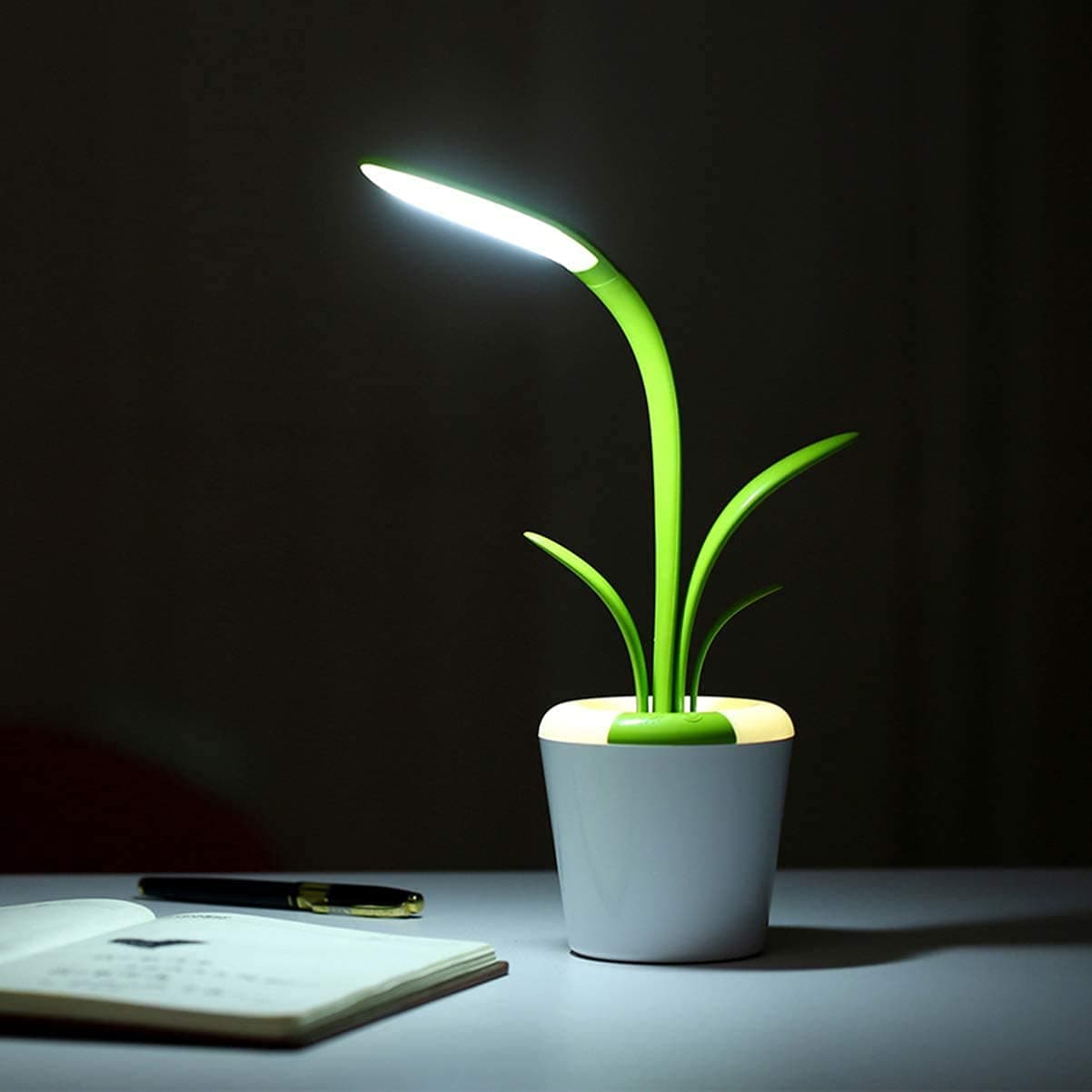 Whixant Adjustable Table Lamp LED Clivia Touch Control USB Charging Table Light Desk Light Multifunctional Eye Protection Reading Night Light for Home Office Multi Color
