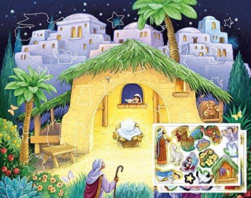 Kid's Nativity Sticker Advent Calendar by Vermont Christmas Company - Count Down to Christmas with Stickers