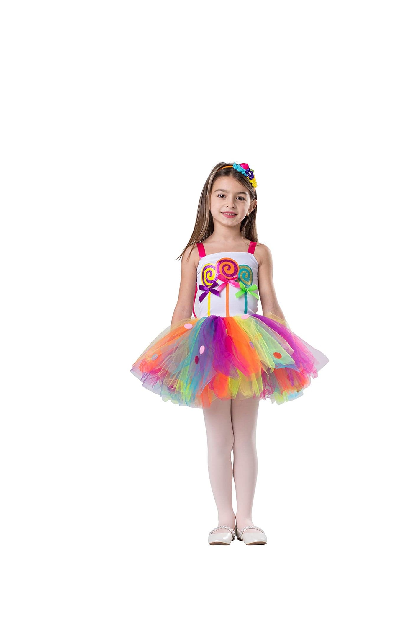 Dress Up America Candy Costume For Kids Lollipop Costume Dress for Girls Candyland Tutu Dress Up
