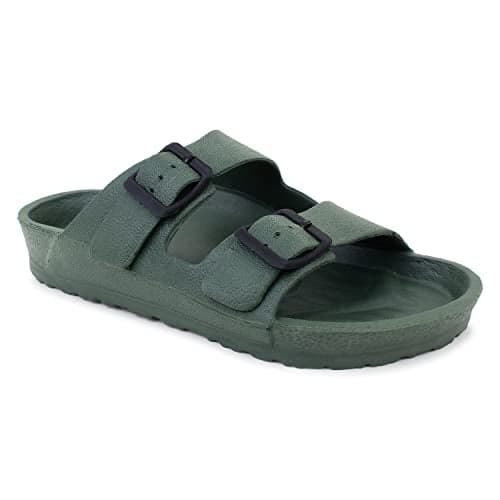 Hygear Men's Sharpy Olive Green Slippers_6 UK (HG-GE-1005)