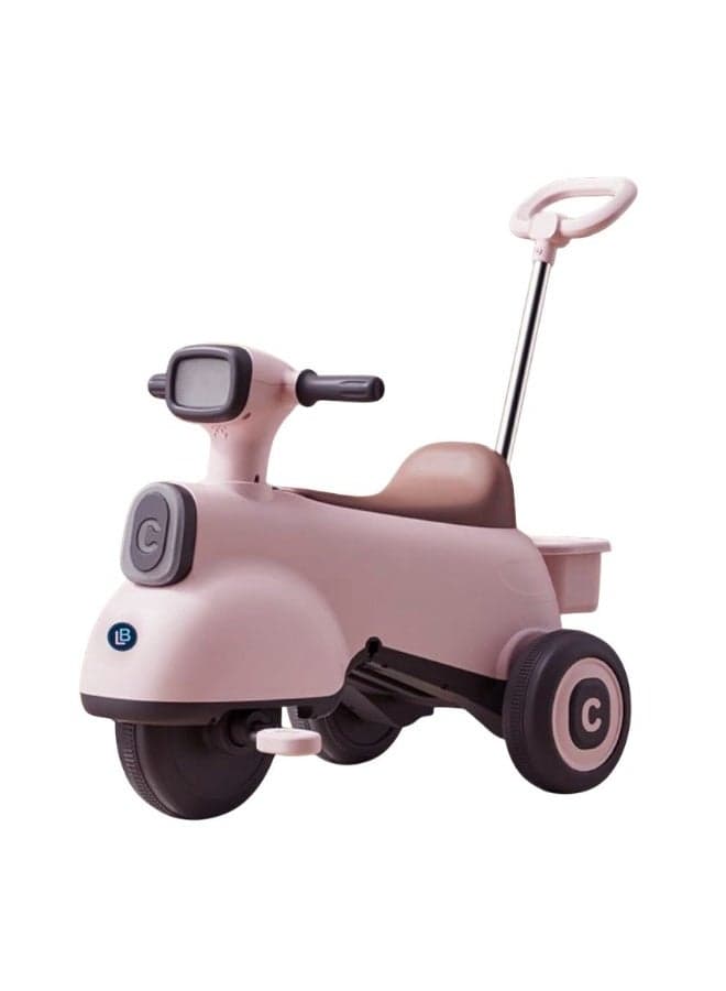 Lovely Baby Kids Tricycle LB 110 Smart Design Ride-on for 1-3 Years, EVA Wheels, Push Handle, Light & Music, Plastic Seat, Rear Storage - Pink