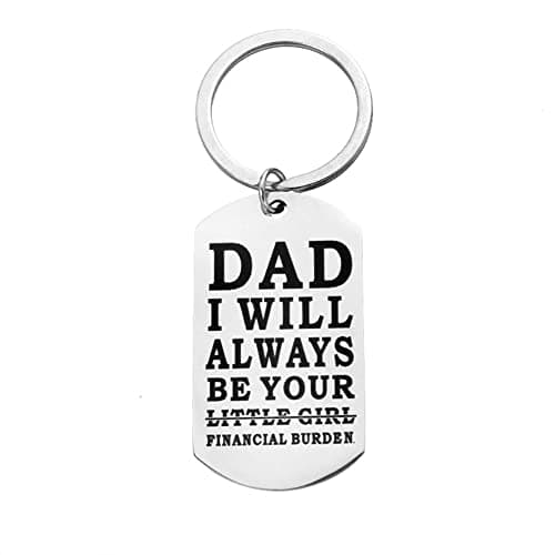 Dad Gifts from Daughter Funny Mens Fathers Day Birthday Gifts Keychain from Daughter Daddy Birthday Gifts