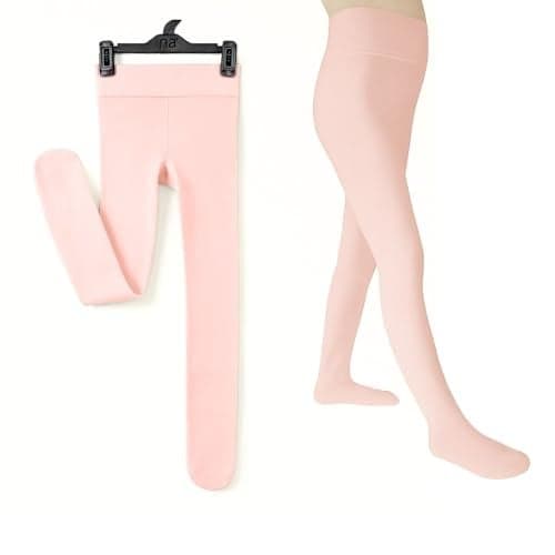 THE LITTLE LOOKERS Fleece Stocking | Fleece Stocking for Baby | Stockings for Girls | Tights for Baby | Stockings (IN, Age, 4 Years, 6 Years, Pink)