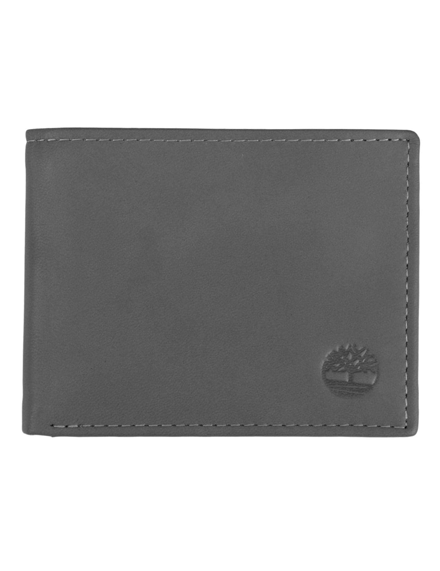 Timberland Men's Leather Wallet With Attached Flip Pocket, Charcoal (Cloudy), One Size