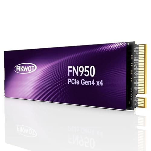 Fikwot FN950 4TB NVMe SSD PCIe Gen4x4 M.2 2280,Read Up to 5000MB/s, Configure SLC Cache, Internal Solid State Drive for PS5 Laptop Desktop