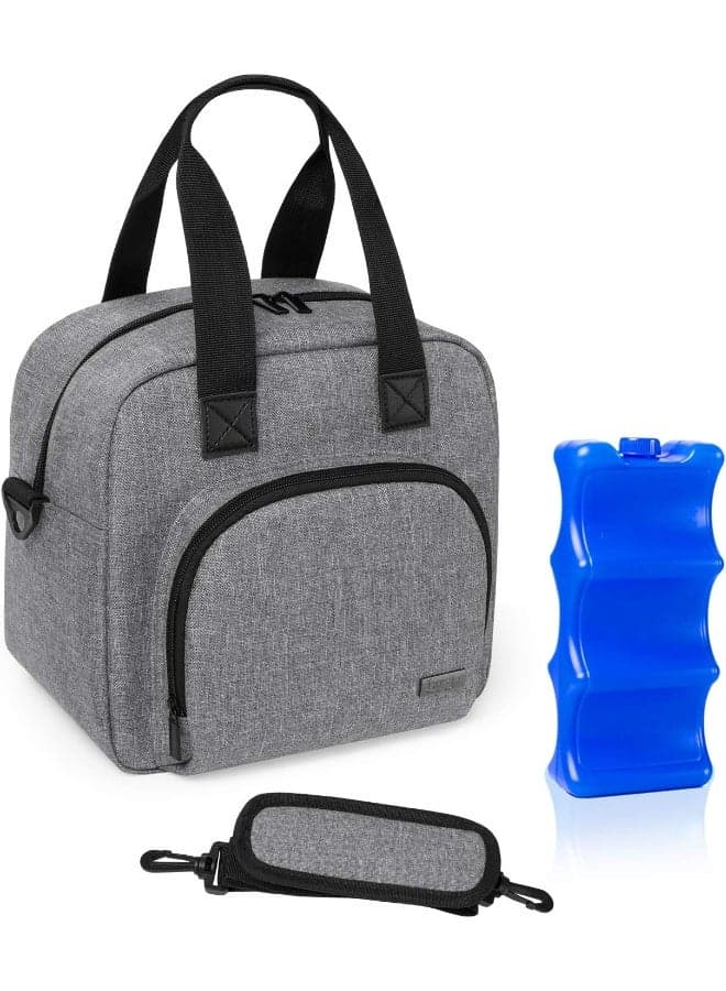 Luxja Breastmilk Cooler Bag, Leakproof Breast Milk Cooler (Bag Only) Fits for 5-9 Ounce bottles(with an Ice Pack) Grey