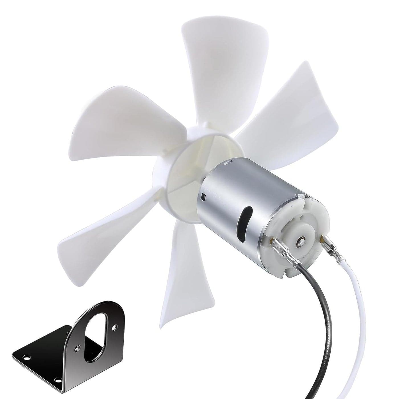 PlusRoc RV Vent Fan Replacement 6 inches RV Exhaust Bathroom Ventilation Roof Ceiling Fan 12V DShaft Motor White Blades Compatible with Hengs Elixir Jensen 130 CFM