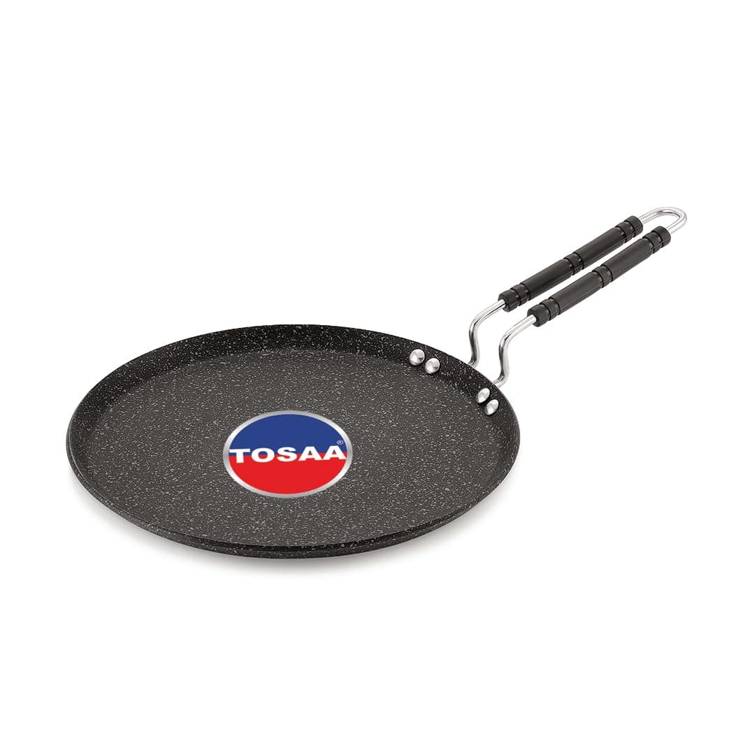 Tosaa Aluminium Stone Power Induction Flat Tawa Roti Tawa Dosa Tawa Classic Range NonStick Cookware Tawa Pan265CmColor May Vary
