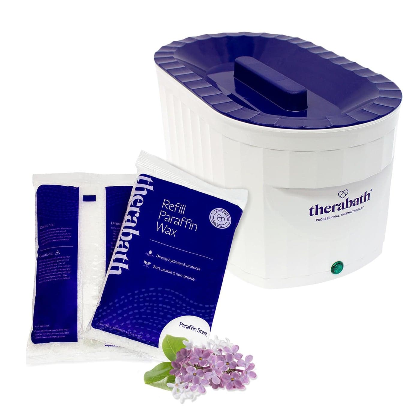 Therabath Professional Thermotherapy TB6 Paraffin Wax Bath Helps Relieve Arthritis Muscle Stiffness Heat Therapy for Hands Feet Face Body Made in USA 6 lb Blooming Lilacs