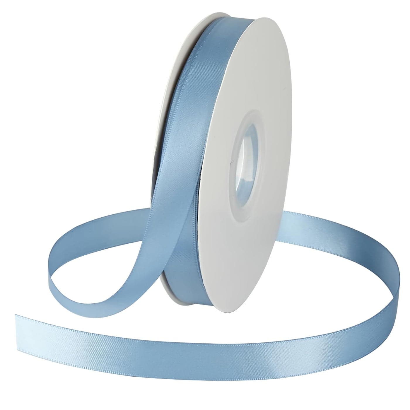 DINDOSAL Dusty Blue Satin Ribbon 58 Inch French Blue Wedding Ribbon for Gift Wrapping Hair Bows Baby Shower Crafts Christmas Decorations 50Yards