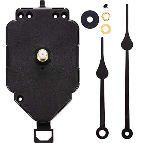 Hicarer Pendulum Clock Mechanism DIY Replacement Clock Movement Long Shaft Pendulum Quartz Hands Movement Mechanism Repair Kit for Kitchen Office(Shaft Length 9/10 Inch/ 23 Mm)