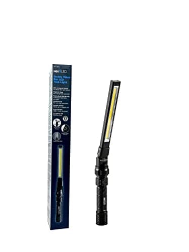 NextLED NT-7544 Double-Sided, Heavy Duty Folding LED Rechargeable Work Light, 600x2 Lumen, Slim Mechanic Light with Magnet, W/Top Light, Aluminum Body, Magnetic Flashlight for Auto Repair/Inspection