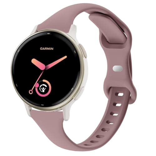 TUCOMO Slim Silicone Watch Bands Compatible with Garmin Vivoactive 5/Vivoactive 6, Thin Soft Narrow Sport Replacement Wristband Straps for Garmin Vivoactive 3/3 Music