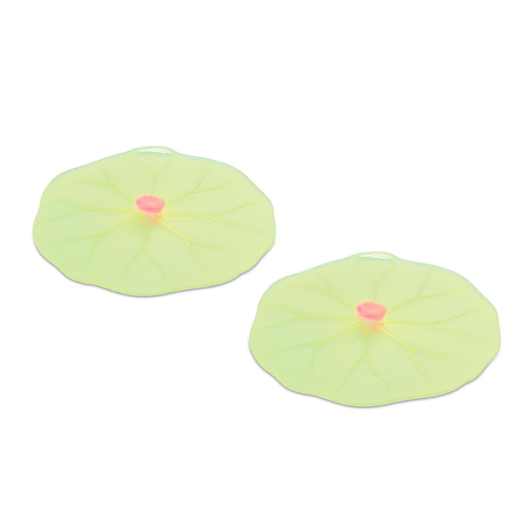Charles Viancin Set of 2 Lilypad 4 Silicone Drink Covers Airtight Seal on Any SmoothRimmed Glass Keep Drinks Cool or Hot Protect from Winged Pests BPAFree Oven Freezer Dishwasher Safe