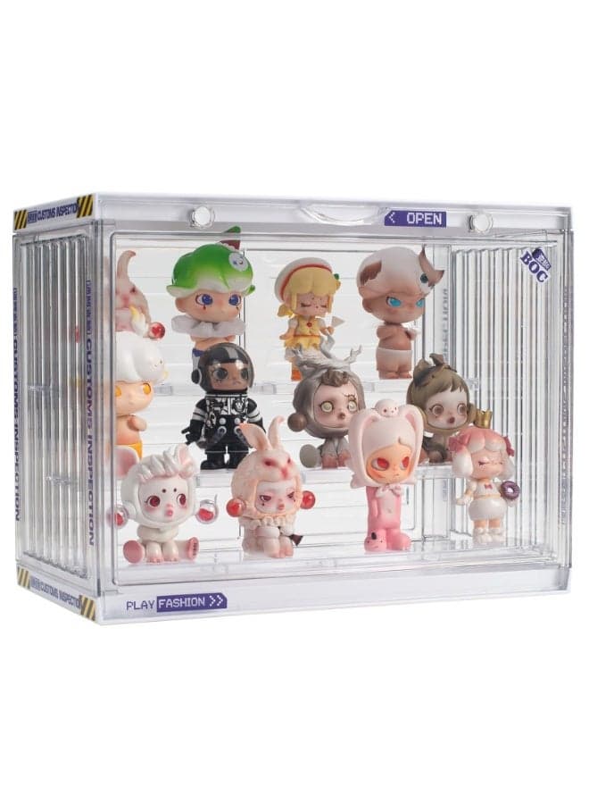 Dustproof Protection Showcase, Display Case, Display Case with Door for Mini Figures, Model Cars, Collectables, Collectibles Showcase for Action Figures, Toys