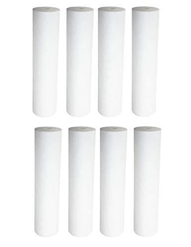 CFS – 8 Pack Polypropylene Sediment Water Filter Cartridges Compatible with GE GXWH04F, GE HOUSEHOLD Pre-Filtration System Models – Replacement Filter Cartridge – Universal 10" Cartridge – 5 Micron
