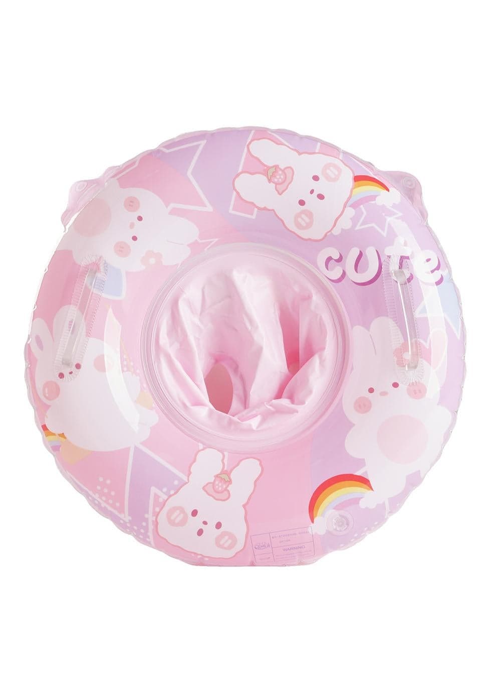 Baby Swimming Float Ring with Seat, Inflatable Children Waist Float Ring, Baby Free Swimming Ring, Safe and Durable, Pool Tool for The Age of 1-5 Years Kids,Pink-K
