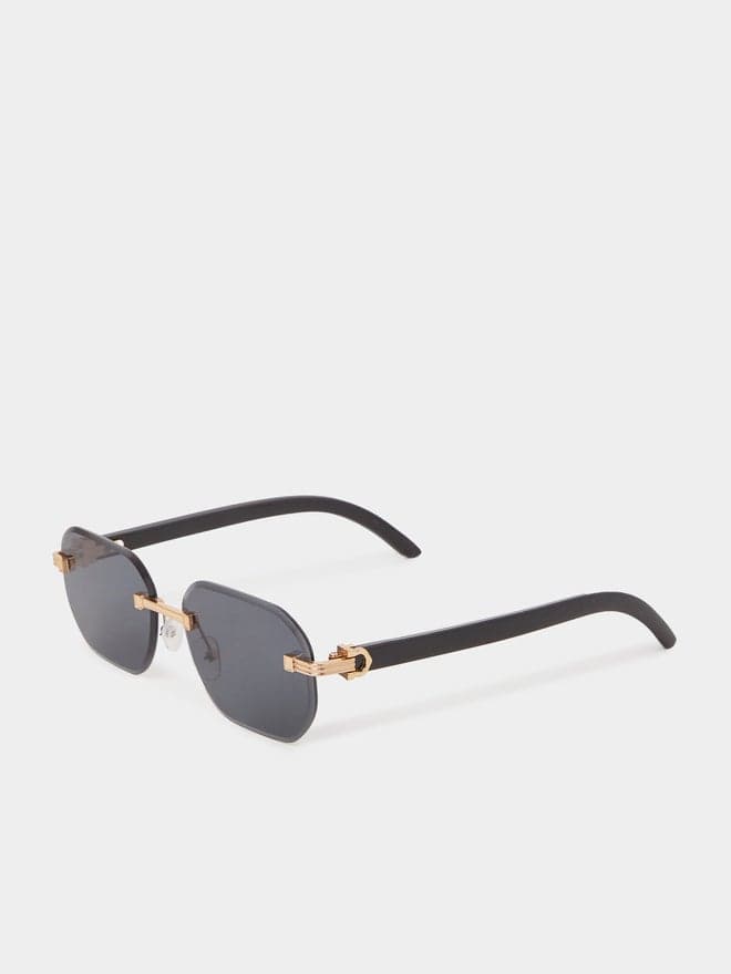Styli Rimless Rectangle Sunglasses