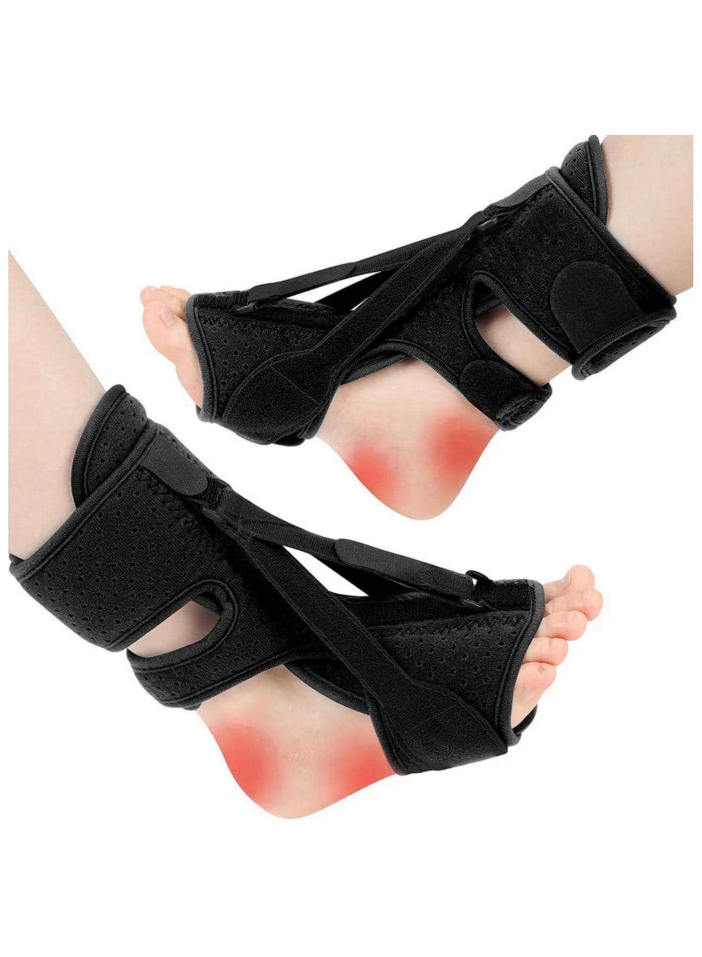 Adjustable Plantar Fasciitis Night Splint Foot Drop Orthotic Brace for Pain Relief Heel Ankle Arch Support Dorsal Night Foot Splint with Elastic Strap for Plantar Fasciitis Ligament Foot Care