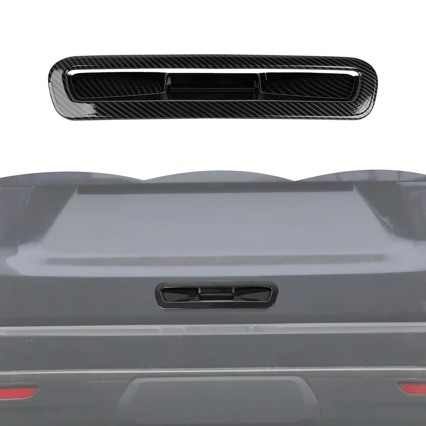 RTTCZ Carbon Fiber Tailgate Handle Cover Rear Door Handle Cover Trim Decoration Exterior Accessories for Chevy Suburban SUV 20202024for GMC Yukon 20212024for Chevrolet Tahoe 20212024