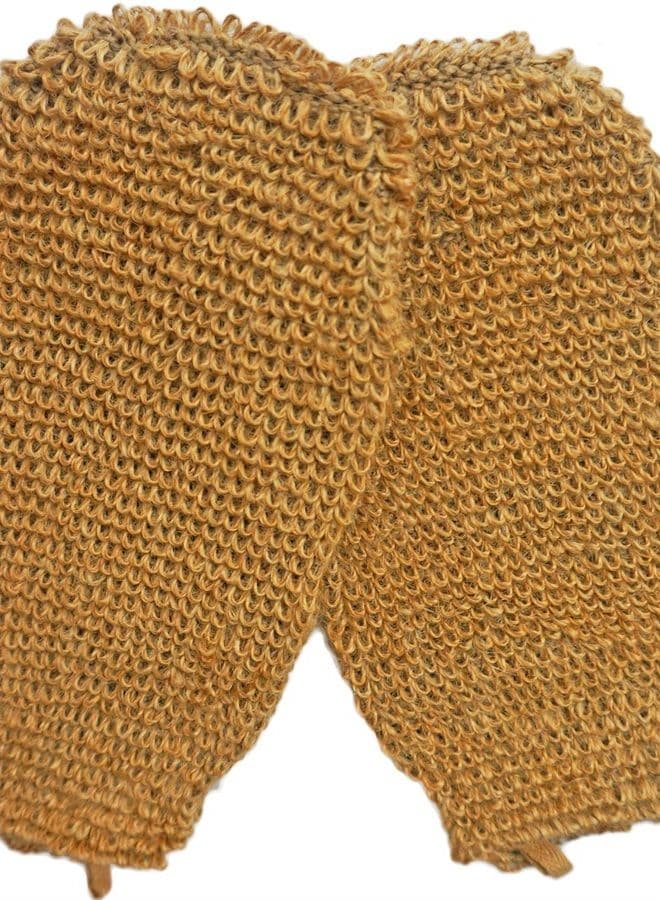 2 Pieces(5.1×9.0 inches) Natural Vegetable Fiber Exfoliating Sisal Bath Spa Shower Scrubber Loofah Rub Glove Mitt Mitten - Great for Your Skin Care in The Bath - Anti