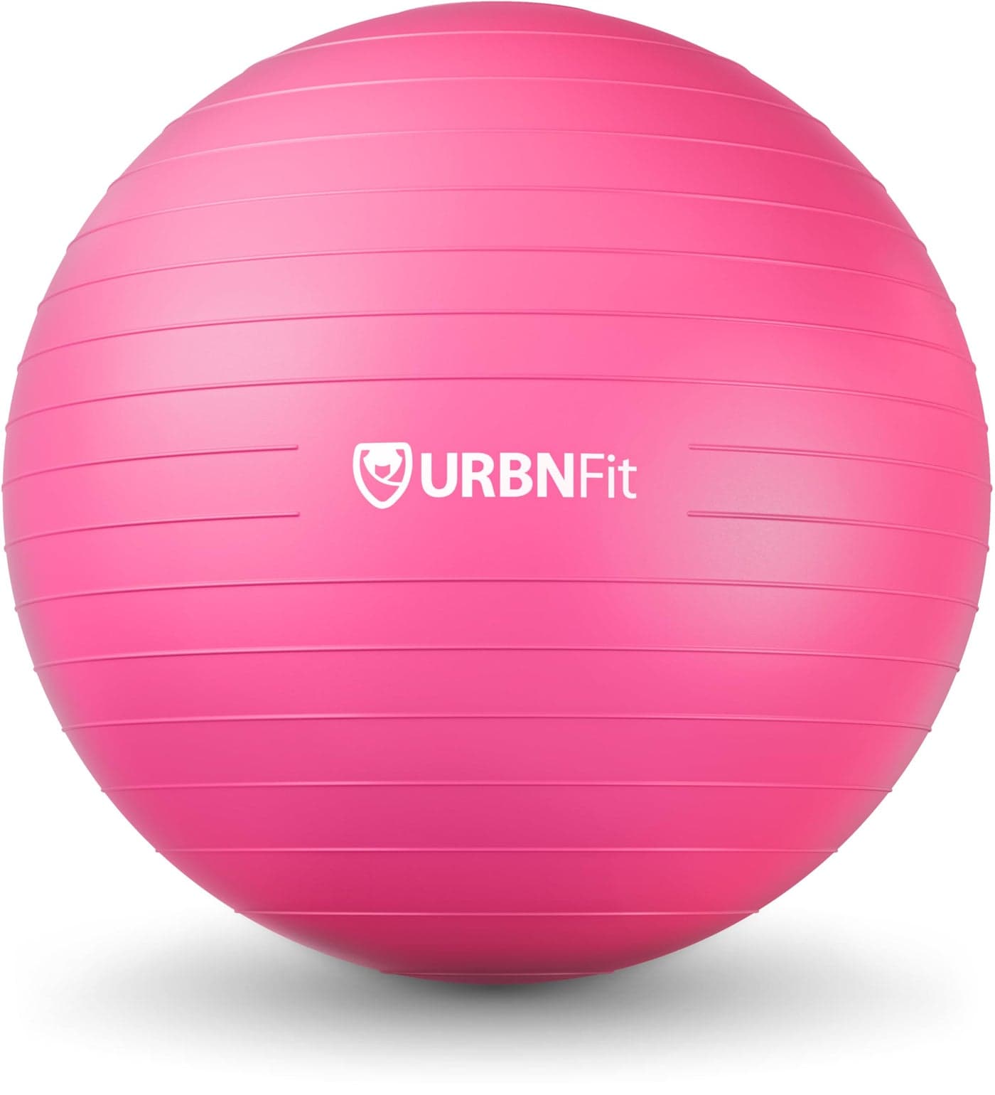 URBNFit Exercise Ball - Yoga Ball in Multiple Sizes for Yoga, Pilates, Pregnancy, Stability - Anti-Burst Swiss Balance Ball w/Quick Pump – Office Ball Chair for Home and Gym – 18 Inch - Pink