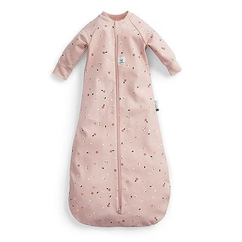 ergoPouch Jersey Sleeping Bag 1.0 TOG – Arms-Out Baby Sleep Sack, Ideal Transition from Swaddling, Slim Fit Keeps Baby Secure & Comfortable, Soft Breathable Fabric (3–12 Months, Daisies)