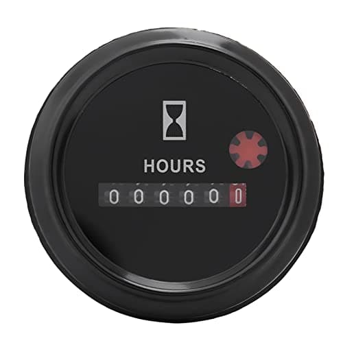 Hour Meter, 12-36V DC/AC Quartz Hourmeter Gauge, Mechanical Hourmeter for Boat Marine Auto ATV UTV Snowmobile Lawn Tractors Generators Engine