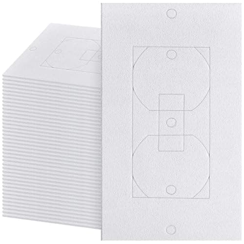 Tondiamo 30 Pcs Outlet Insulation and Draft Sealers Foam Insulation Pads Electrical Outlet Light Switch Covers Wall Gasket (White)