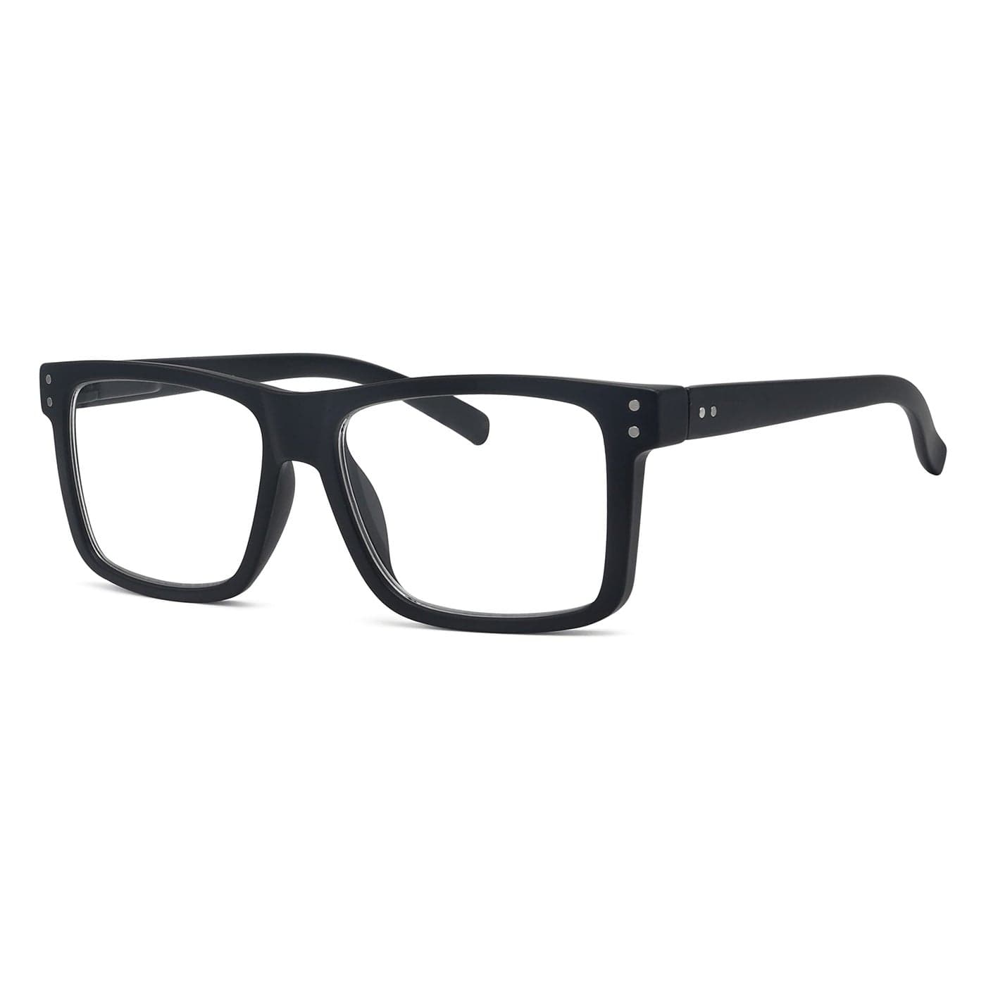Eyekepper Oversized Reading Glasses Square Large Frame Readers for Men and Women - Black +1.75