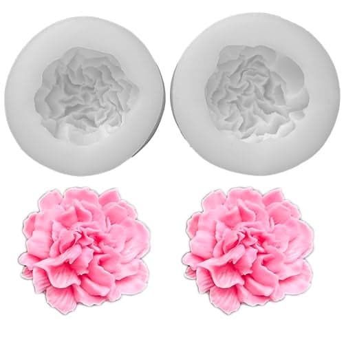 LVDGE 2Pack Carnation Silicone Mold Your MultiUse Solution for Cake Decorating Soap Making Candle Creation Aromatherapy Products