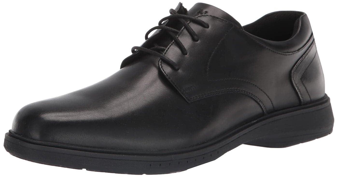 Nunn Bush Mens PRO Plain Toe Oxford with KORE Slip Resistant Comfort Technology Black 95