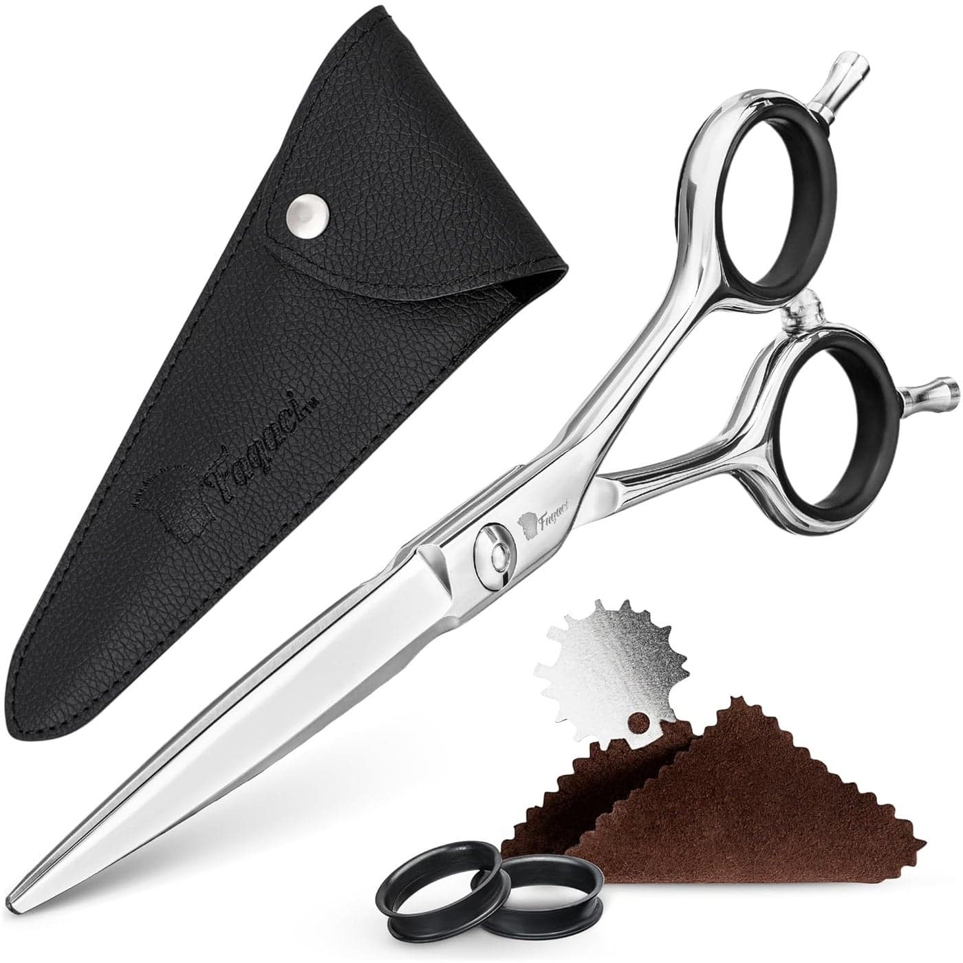 Fagaci Professional Hair Cutting Scissors 45 Super Sharp Thin Blades 440C Steel for Maximum Precision Hair Scissors for Women Men Lightweight Hair Shears for Hair Cutting Barber Scissors