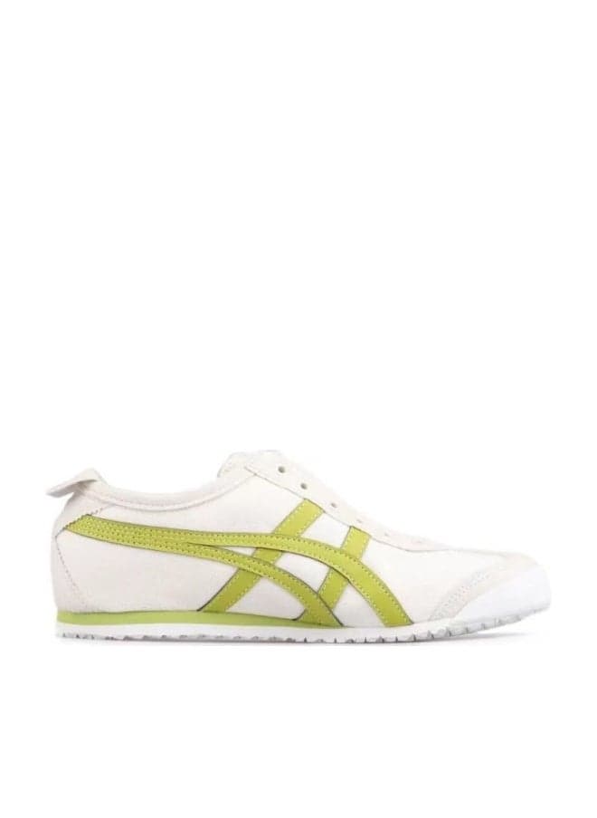 Men and Women MEXICO 66 Slip-On Canvas Casual Colorblock Sneakers Shoes Beige/Light Green