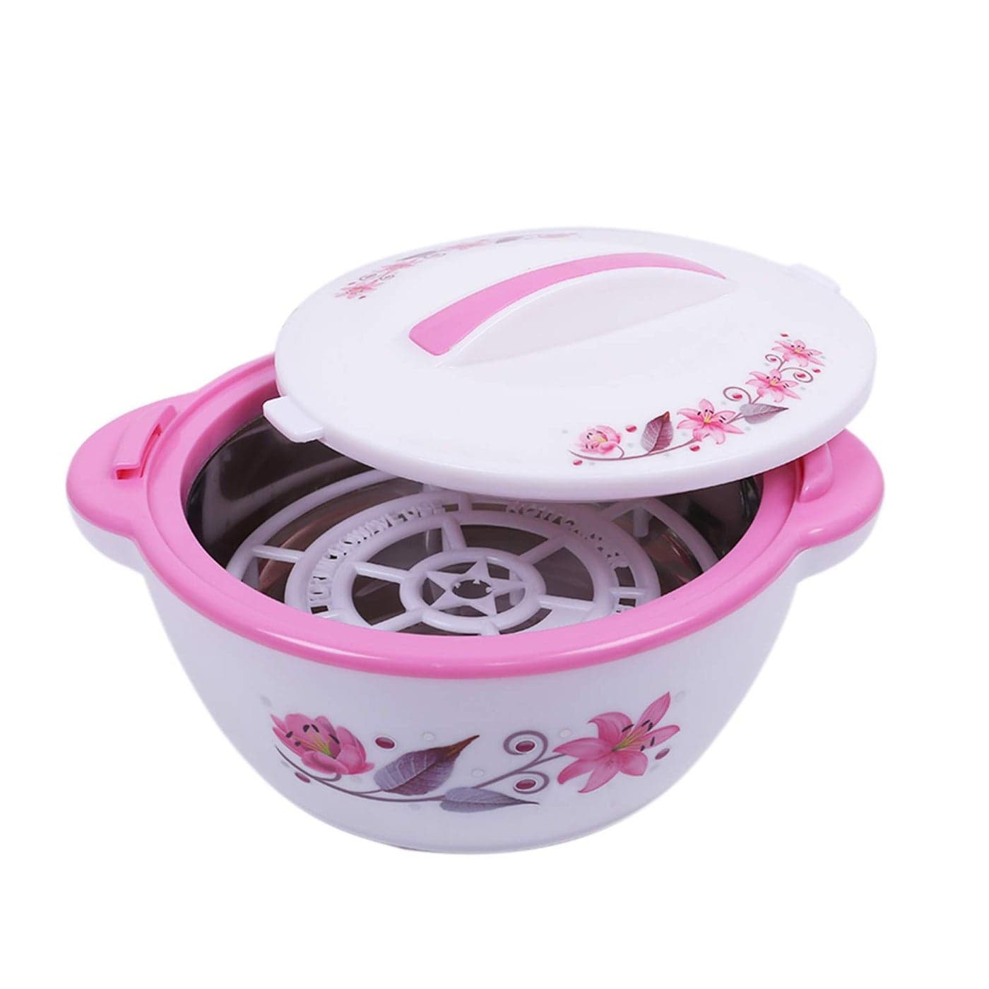 Kuber Industries Insulated Orchid CasseroleHotpot 1500 Ml Pink CTLTC12561 Standard