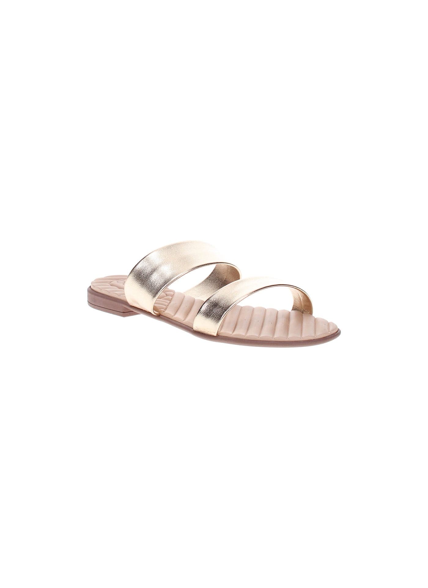 Beira Rio Ladies Flat Sandals Golden | Made In Brazil