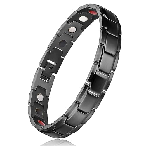 Via Mazzini Stainless Steel No-Tarnish No-Rusting Titan Nightfall Black Plated Watch Style Bracelet for Men And Boys (Bracelet0540) 1 Pc