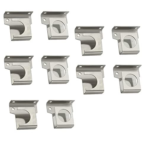 4ever Stainless Steel Solid 25 mm Curtain Rod Universal Wall to Wall Bracket for Door and Windows - Pack of 5 Pair