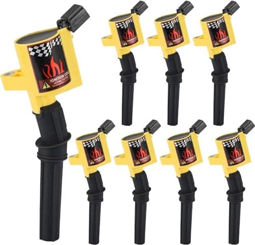 CarBole Pack of 8pcs Curved Boot Ignition Coils 15 More Energy Fit For Ford F150 F250 F350 46L 54L V8 Crown Victoria Expedition Mercury Mustang Lincoln Compatible with DG508 DG457 FD503