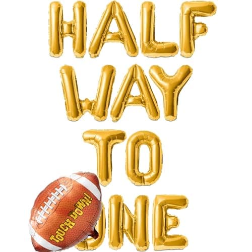 BEOXAGAR Half Birthday Decorations 6 Months Football 12 Birthday