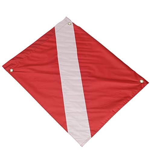 Seachoice Vinyl Diver Down Flag, Removable Stiffener, 20 in. X 24 in, Red/White