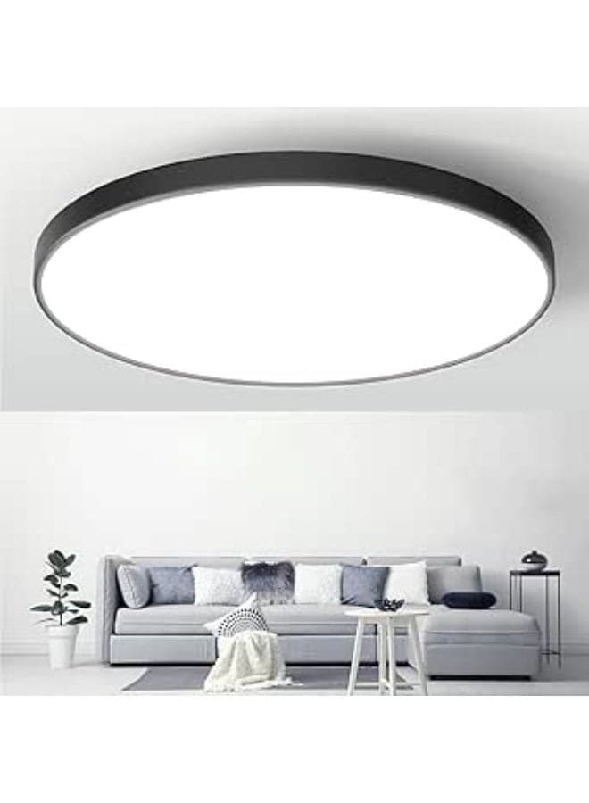 LED Ceiling Lights for Bedroom Room,LED Panel Light with Adjustable Lighting, Three Color Temperature, Flush Mount Ceiling Light for Living Room,Bathroom,Kitchen,Stairs, Balck