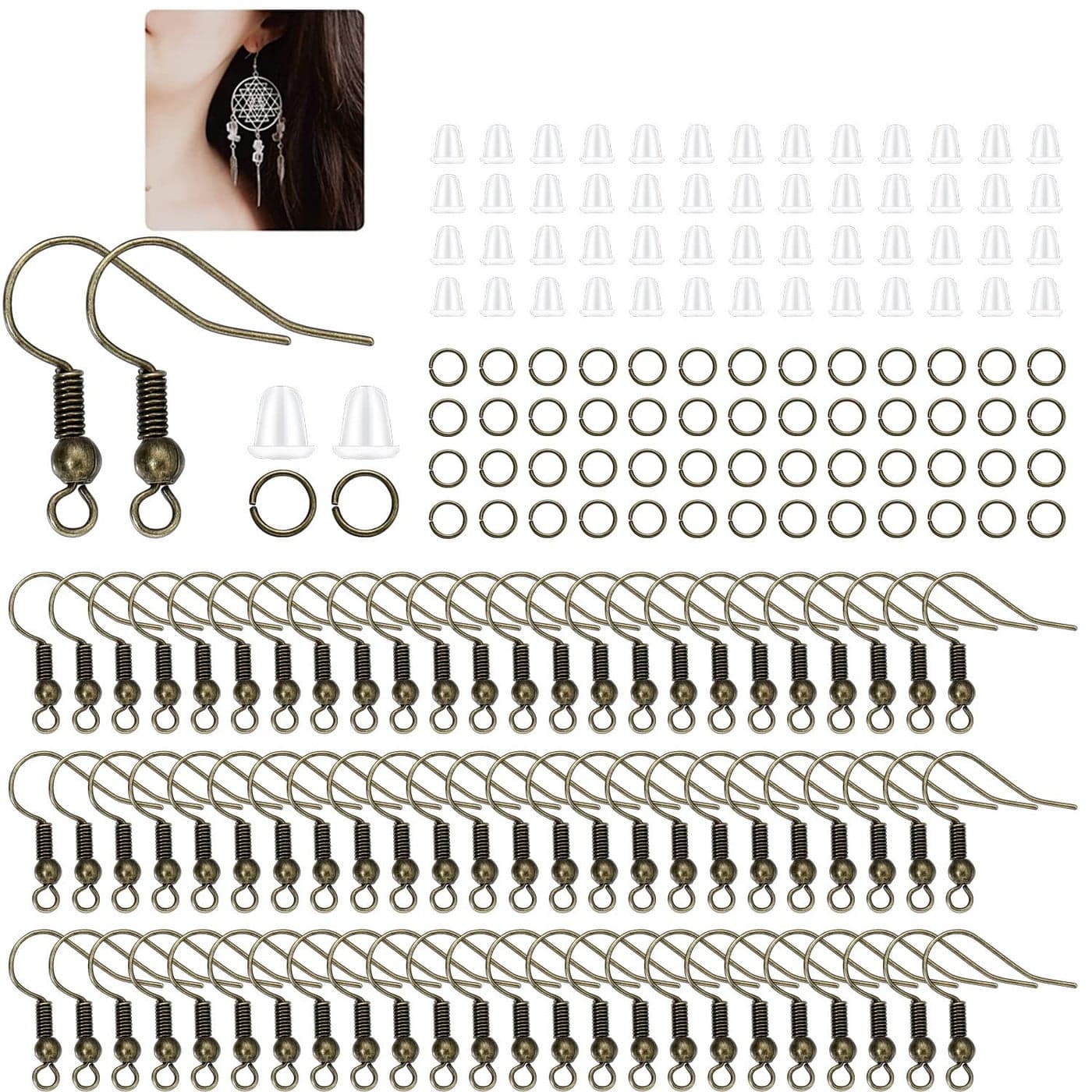 600pcs French Earring Hooks for Jewelry MakingHypoallergenic Ear Wires Earring Hooks for DIY Craft Earring Making6 Colors