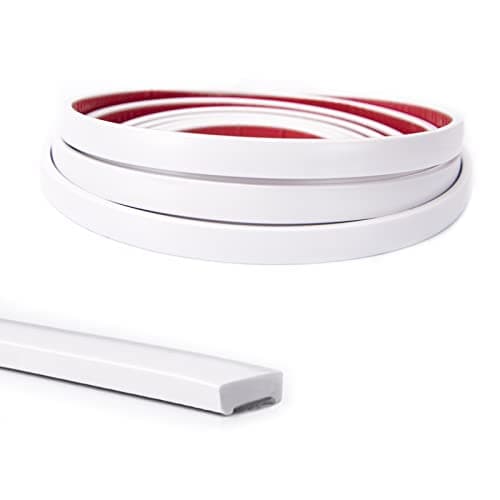 Art3d 30 Ft Peel and Stick Flexible Vinyl Molding Trim for Wall Tile Edges, Kitchen backsplash, Mirrior Frame in Mirror in White