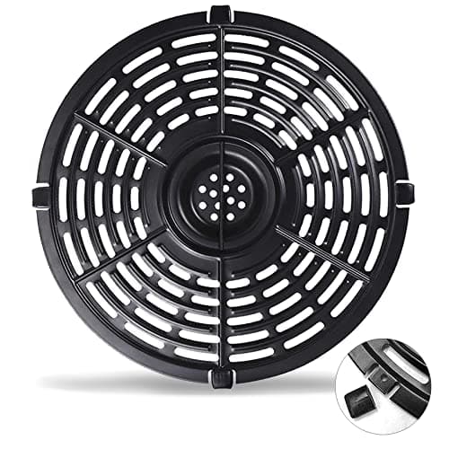 Air Fryer Grill Pan for Power XL 5QT Air fryer, 8.7'' 5QT Round Non-Stick Replacement Tray Rack Parts Accessories Crisper Plate Grill Plate, Dishwasher Safe