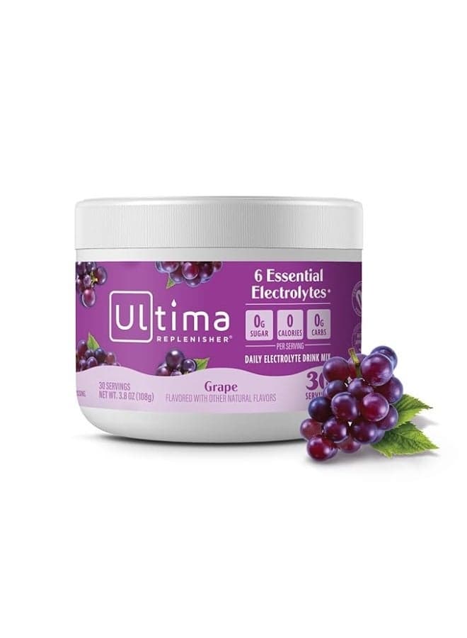 Daily Electrolyte Drink Mix – Grape, 30 Servings – Hydration Powder with 6 Key Electrolytes & Trace Minerals – Keto Friendly, Vegan, Non- GMO & Sugar-Free Electrolyte Powder